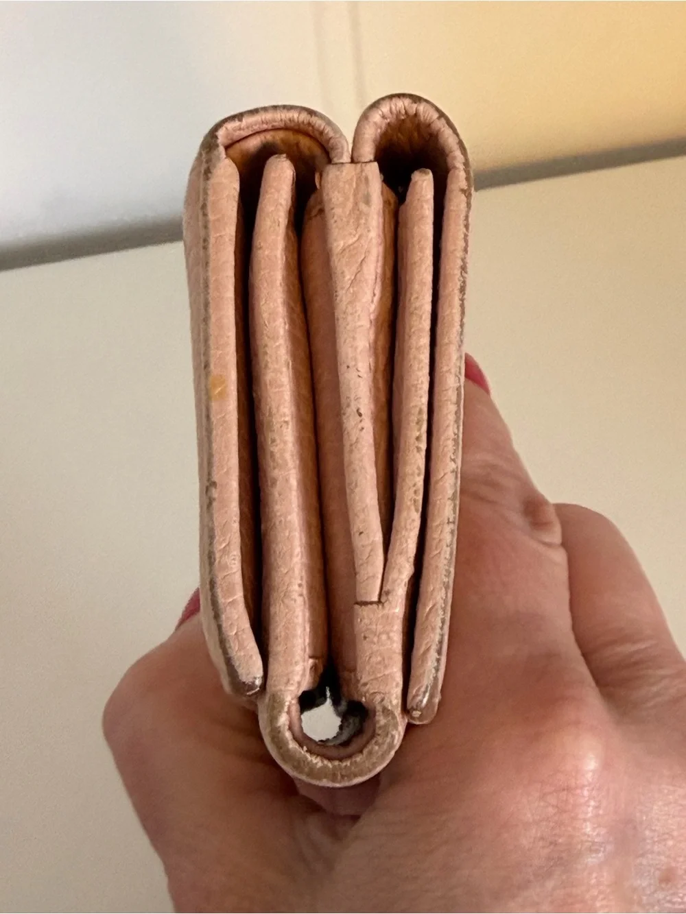Gucci GG Marmont Pebbled Leather Wallet Blush Pink - Picture 5 of 12
